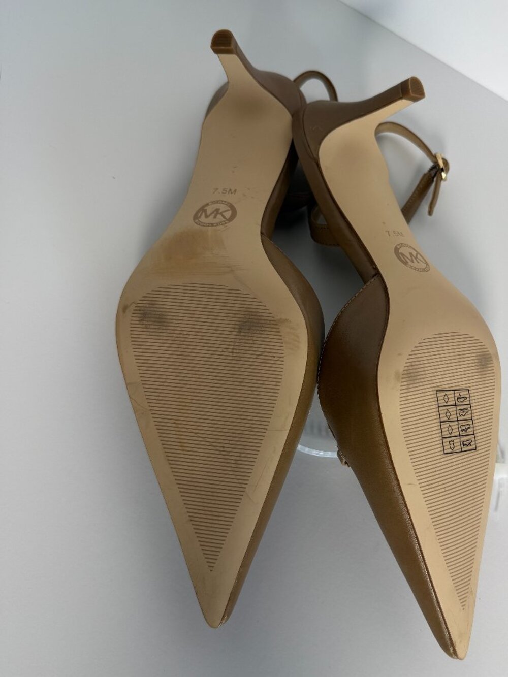 Michael Kors Lena Sling Pumps Natural Sz 7.5M- Delicate Horsebit Hardware NWOT - Picture 5 of 8